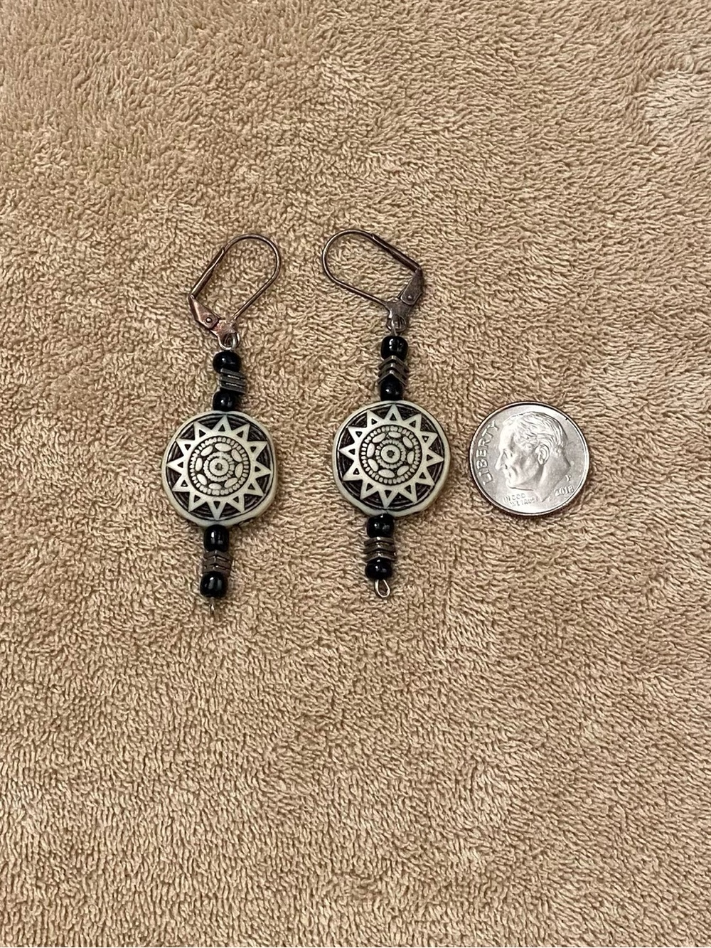 Carved Star Earrings